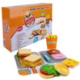 thumbnail image 1 of Tea Party Tableware Wooden Handicraft Toy Kitchen Pretend Play Set Cooking Coffee Bread For Toddlers Kids Birthday Gift Favors, 1 of 7