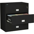 thumbnail image 3 of Phoenix Safe Lateral 38 inch 3-Drawer Fireproof File Cabinet with Key Lock, Water Seal, Black, LAT3W38B, 3 of 5
