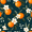 Floral Oranges, variant on FORMRS Boys Pajama Pants with Pockets Size 6-8Y Kids Lounge Sleep Bottoms, Black Cute Cats