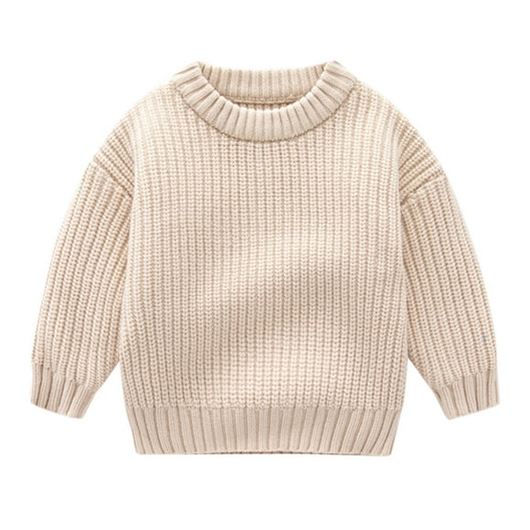 GDREDA Chandail Châle Garçons Tout-Petits Enfants Chandail Tricoté Uni Vêtements d'Hiver pour Filles Hauts pour Bébé Vêtements B,0-6 Mois