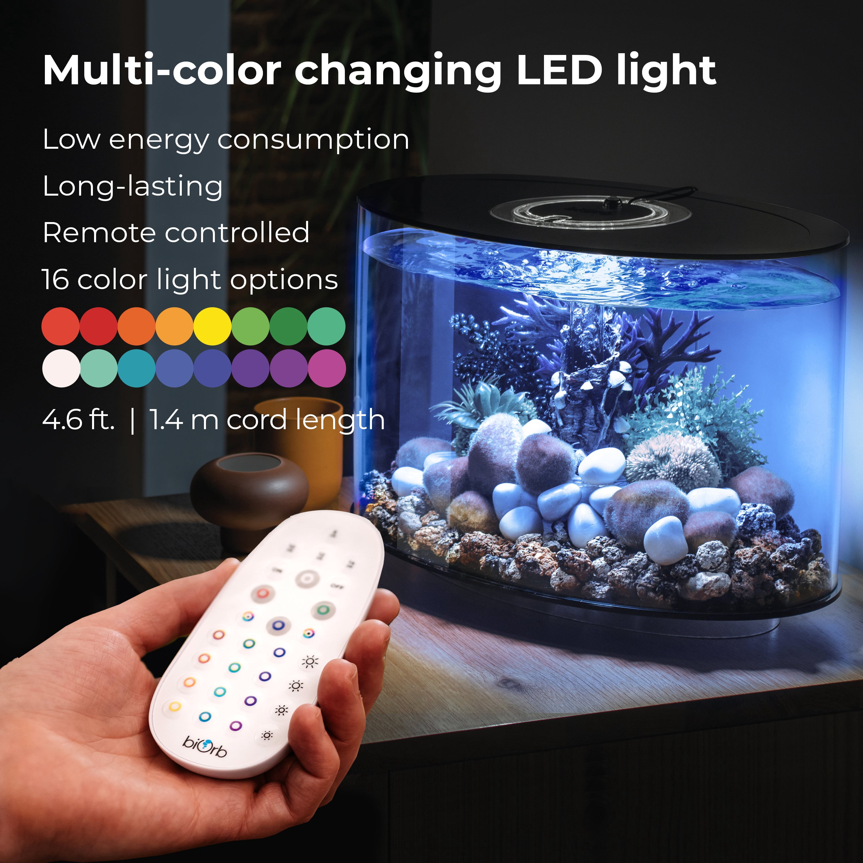 biOrb LOOP 30 Aquarium with MCR Light - 8 Gallon, White, Acrylic