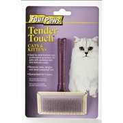 Four Paws Tender Touch Slicker Wire Brush for Cats 2-Pack