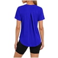 thumbnail image 2 of Axiiglly Sun Shirt Women UPF 50+ Short Sleeve Sun Protection Workout Tops Quick Dry Breathable Summer Hiking Sports Tees, S-3XL, 2 of 9