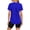 Blue, variant on Women's Workout Tops Short Sleeve Creneck T Shirts UPF 50+ Quick Dry Athletic Sun Protection Tops Moisture Wicking Gym Tee Blue