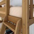 thumbnail image 5 of Max & Lily Solid Wood High Loft Bed,Twin Bed Frame For Kids With Bookcase and Ladder, Pecan, 5 of 12