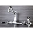 thumbnail image 3 of Kingston Brass Wall Mount Kitchen Faucets With Brushed Nickel KS1248PKLBS, 3 of 7