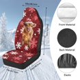 thumbnail image 7 of Pzuqiu Christmas Highland Cow Automotive Seat Covers Soft Anti-Slip 2 Pcs Car Seat Covers Front Seats Covers Elastic Fabric Comfortable Interior Accessories Fit for Cars SUV Sedan, 7 of 7