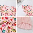 thumbnail image 5 of IDOPIP Toddler Kids Girls Back to School Tulle Tutu Dress Pencil Print First Day of School Outfit, 5 of 8