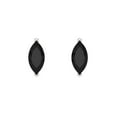 thumbnail image 3 of 1.0 Ct Marquise Cut Studs Black Natural Onyx 18K White Solid Solid Gold Everyday Dainty Earrings Push Back, 3 of 7