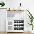 thumbnail image 4 of Garvee Wine Bar Cabinet with Detachable Wine Rack, Glass Holder, White, 4 of 7