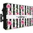 thumbnail image 2 of Outdoor TV Cover 52x30x4.5in, Welcome Words Pink Flowers Weatherproof TV Screen Protector with Zipper, Country Black Line Outside Television Cover Fits Up to 52-55", 2 of 9