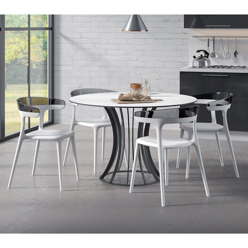 Omax Decor Mia Resin Patio Dining Chair in White - (Set of 2)