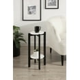 thumbnail image 2 of Kate and Laurel Moxley Modern Round Side Table, 12 x 12 x 24, White and Black, Marble End Table, 2 of 7