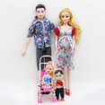 thumbnail image 3 of 5 Personas Familia Pareja Combinación Muñeca Juguetes Embarazada Muñeca / Papá / Niña / Niño / Bebé Bicicleta Scooter Niños Jugar Juguetes Sunnimix Juguetes de muñecas familiares, 3 of 7