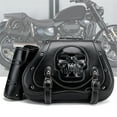 thumbnail image 2 of Versatile Motorcycle Saddlebags PU Leather Waterproof Storage Bag Stylish Skull Designs Saddlebags Upgrades for Bike, 2 of 9