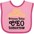 thumbnail image 3 of Inktastic Princess Today Future Ceo Tomorrow Girls Baby Bib, 3 of 4