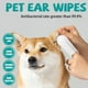 thumbnail image 4 of Toallitas limpiadoras de oídos para perros y gatos | Limpiador ótico suave | Extractos de plantas naturales | Eliminación de olores contra la picazón | Caja de 50 unidades | Almohadillas blandas no, 4 of 5