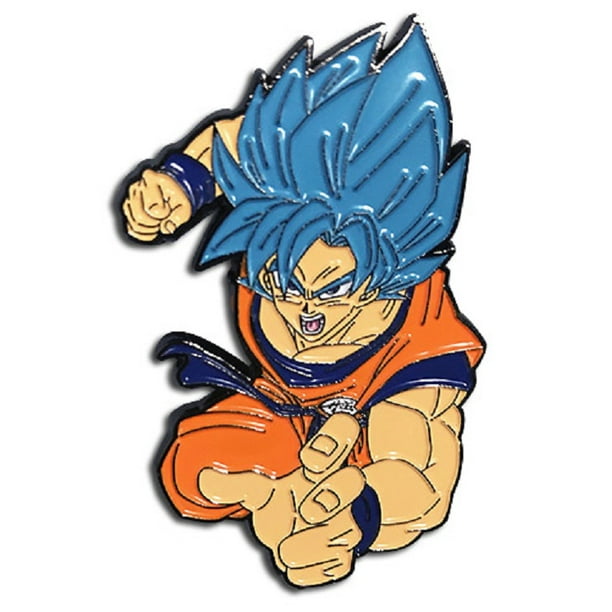 Great Eastern Dragon Ball The Movie Super Broly Super Saiyan God Super Saiyan Goku Attack Pin 2 Inches Walmart Com