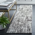thumbnail image 2 of SAFAVIEH Berber Shag Clover Abstract Runner Rug, Grey/Dark Grey, 2'3" x 12', 2 of 8