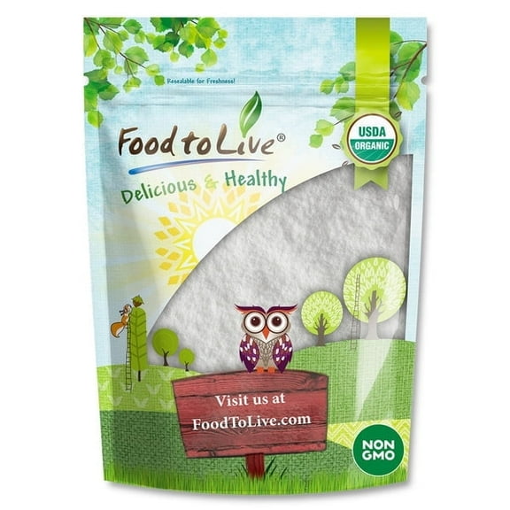 Food to Live Organic Powdered Cane Sugar, 8 Ounces – Non-GMO, Vegan, Bulk – by Food to Live