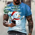 thumbnail image 1 of Camisetas de disfraz de Papá Noel con estampado 3D de árbol de Navidad y muñeco de nieve para hombre y mujer, ropa de calle con cuello redondo, camisetas Harajuku para niños, 1 of 4