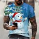thumbnail image 1 of Camisetas de disfraz de Papá Noel con estampado 3D de árbol de Navidad y muñeco de nieve para hombre y mujer, ropa de calle con cuello redondo, camisetas Harajuku para niños, 1 of 4