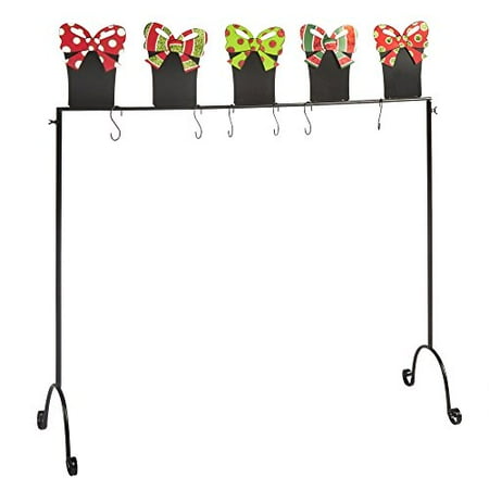 Nantucket Home Metal Freestanding Floor Christmas Stocking Holder Chalkboard Ornaments Design