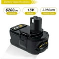 thumbnail image 6 of FSKE 6.2Ah Battery Replacement for Ryobi 18V ONE+ Plus P102 P103 P104 P105 P107 P108 P109 P122 Cordless Power Tools, 6 of 6