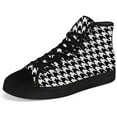 thumbnail image 5 of Aidianart Womens Houndstooth High Top Shoes High Top Canvas Sneakers Size 7, 5 of 5