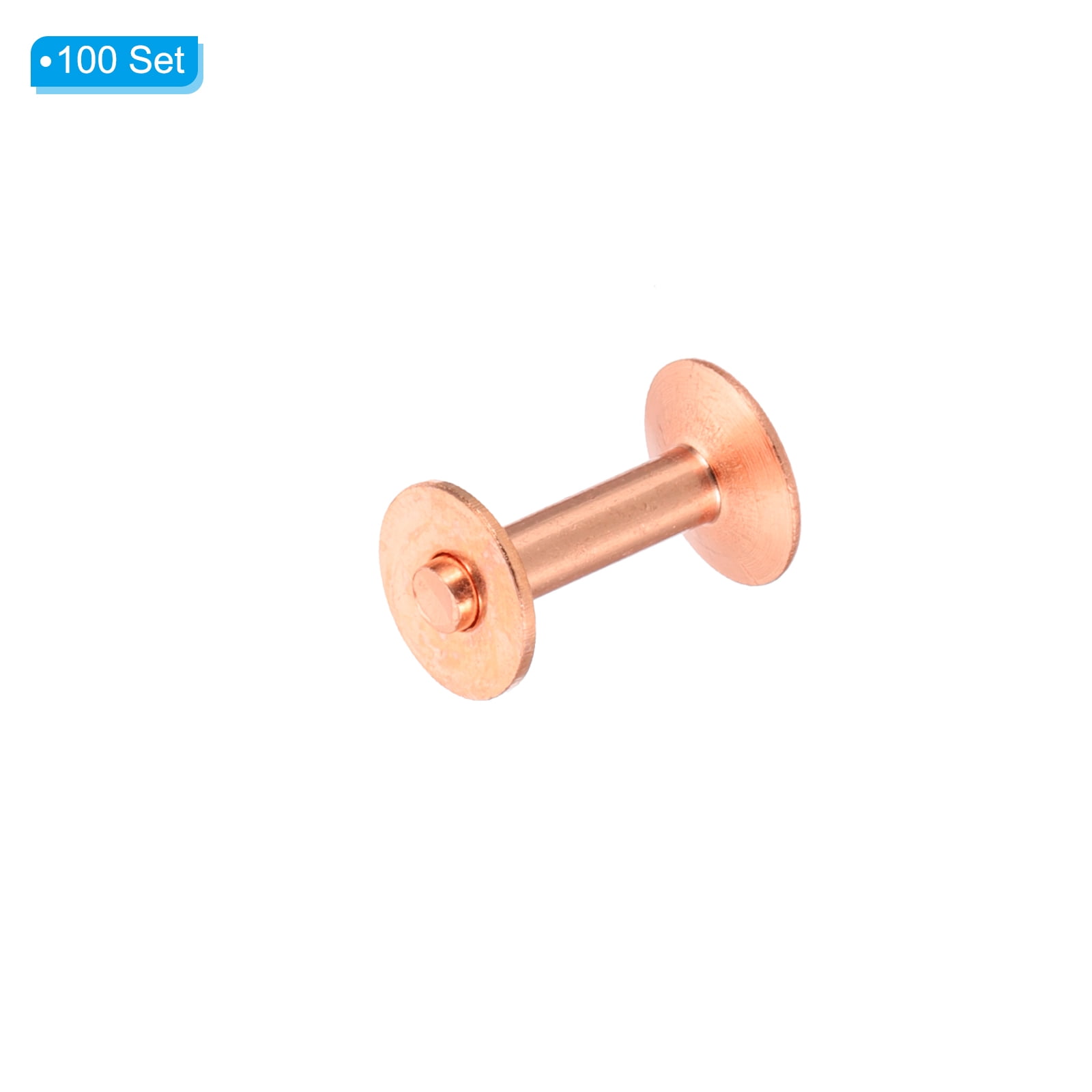12x4x16mm Studs for Clothing, 100 Sets Spikes for Clothes Studs and Spikes Leather Rivets Burrs Copper Fastener Metal Screw Posts for Leather Jacket Crafting Crafts Fabric