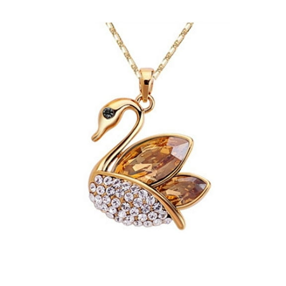 KATGI Fashion Austrian Crystal Lovely Swan Pendant Necklace or Bracelet