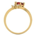 thumbnail image 4 of Clara Pucci 14K Yellow Gold 0.87ct Garnet Three-Stone Ring for Women, 4 of 8