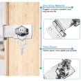 thumbnail image 4 of Cerrojo pequeño y cerradura de metal básico, hebilla de puerta, pestillo de puerta de seguridad, perilla, cerraduras de cobertizo para armarios, puerta de cajón de armario JFHHH pequeña, 4 of 5