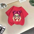 thumbnail image 2 of Thermal T-Shirts à Manches Courtes Longues pour Leggings Filles Imprimé Graphique Mignon Col Rond T-Shirt Décontracté d'Été, 2 of 4