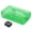 #12-Green, variant on Djunllk Pencil Case - Large Capacity Transparent Rigid Pencil Box with Snap Lid, Stackable Pen Case Storage Box Art Craft Marker Organizer, with A Free Pencil Sharpener