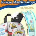 thumbnail image 5 of Tractor and Excavators White Pattern 17" School Backpacks for Teens,Waterproof Oxford Fabric,S-Shape Padded Straps for School,Travel,Hiking,Camping, 5 of 6