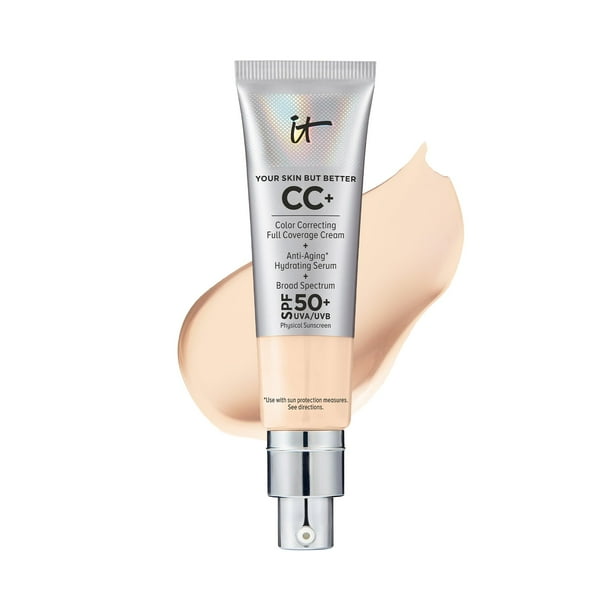 Base de maquillaje CC Cream IT Cosmetics CC+ de cobertura total SPF50, 30 ml