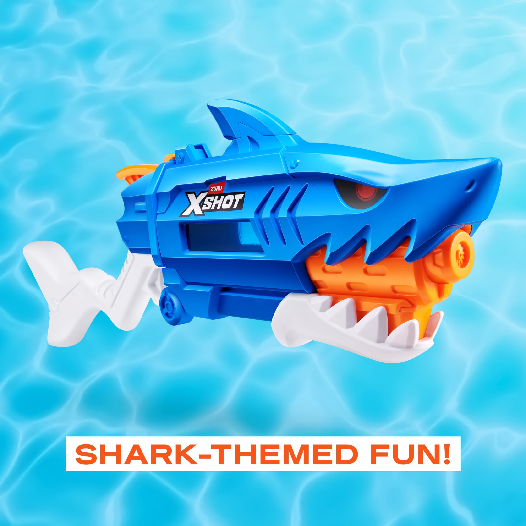 XSHOT Water Shark Attack (33ft Range & 750ml Tank) Fast Fill Outdoor Water Blaster by ZURU Ages 6+