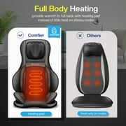Comfier Back Massager with Heat Shiatsu Massage Chair Pad Air Compression Seat Cushion, Black
