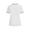 thumbnail image 5 of TKLPEHG Scrubs Tops for Women Casual Loose Fit Loose Fit Stretchy Nurse Uniform Shirts with Pockets Short Sleeve Top Comfy Regular V-Neck Solid Color Blouses (White,S), 5 of 6