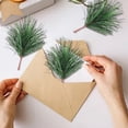 thumbnail image 4 of Artificial Green Pine Needles Branches Fake Small Pine Twigs Stems Evergreen Picks for Christmas Greenery Arrangements Wreaths Holiday Tree Decorations, 12 Pcs, 2.76x1.97", 4 of 8