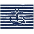 thumbnail image 2 of Area Rugs Indoor Non-Slip Rectangle Rug 4x6 Ft Navy Anchor Nautical Vintage Blue White Stripes Rug Rubber Backing Floor Mats Non Shedding Home Decor Carpet for Entryway Living Room, 2 of 8