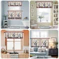 thumbnail image 3 of Kitchen Window Curtains Valance and Tier Set, Retro Funny Chef Gnome Cake Rod Pocket Tier Curtains and Valance 3 Piece Set, Black Red Checkered Plaid Window Treatment for Bedroom Living Room, 3 of 9