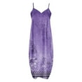 thumbnail image 5 of Robes Maxi pour Femmes Été Robe à Bretelles Spaghetti Grande Taille Décontractée Ample Plage Boho Robe d'Été avec Poches, 5 of 5