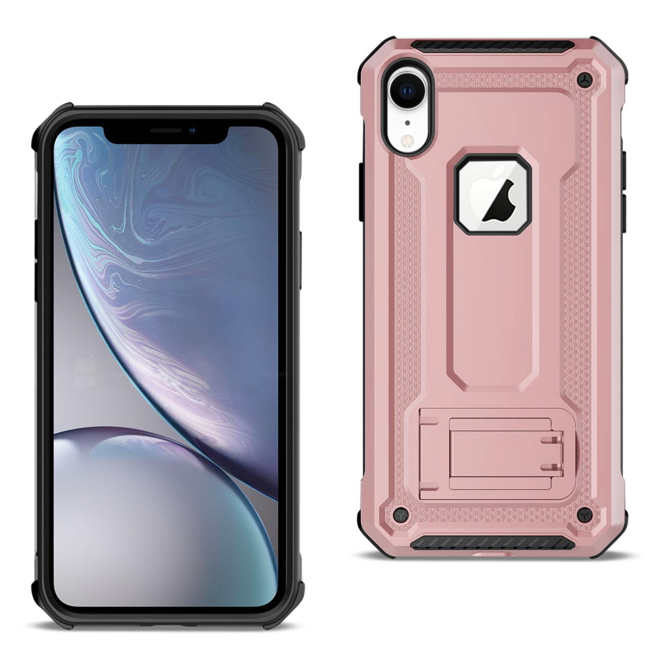 Apple Iphone Xr Case With Kickstand In Rose Gold