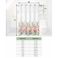 thumbnail image 6 of No Hook Shower Curtain with Snap in Liner, Coloful Flowers Spring Floral Watercolor Hotel Shower Curtains for Bathroom, Washable Shower Curtain Liner Set with Mesh Top Window, 48"x72", 6 of 6