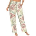 thumbnail image 3 of PISONIC Abstract Flower Printed Women's Pajama Pants, Comfy Pajama Bottoms With Pockets&Drawstring, 3 of 7