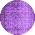 thumbnail image 1 of Ahgly Company Indoor Round Oriental Purple Industrial Area Rugs, 6' Round, 1 of 4
