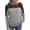 Gray, variant on Aayomet Summer Tops Womens Casual Long Sleeve Crewneck Sweatshirt Striped Printed Loose Pullover Tops Shirts,Gray M