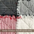 thumbnail image 3 of JCS Candy Red Stripe Homespun Cotton Fabric Sold by the Yard, 3 of 6